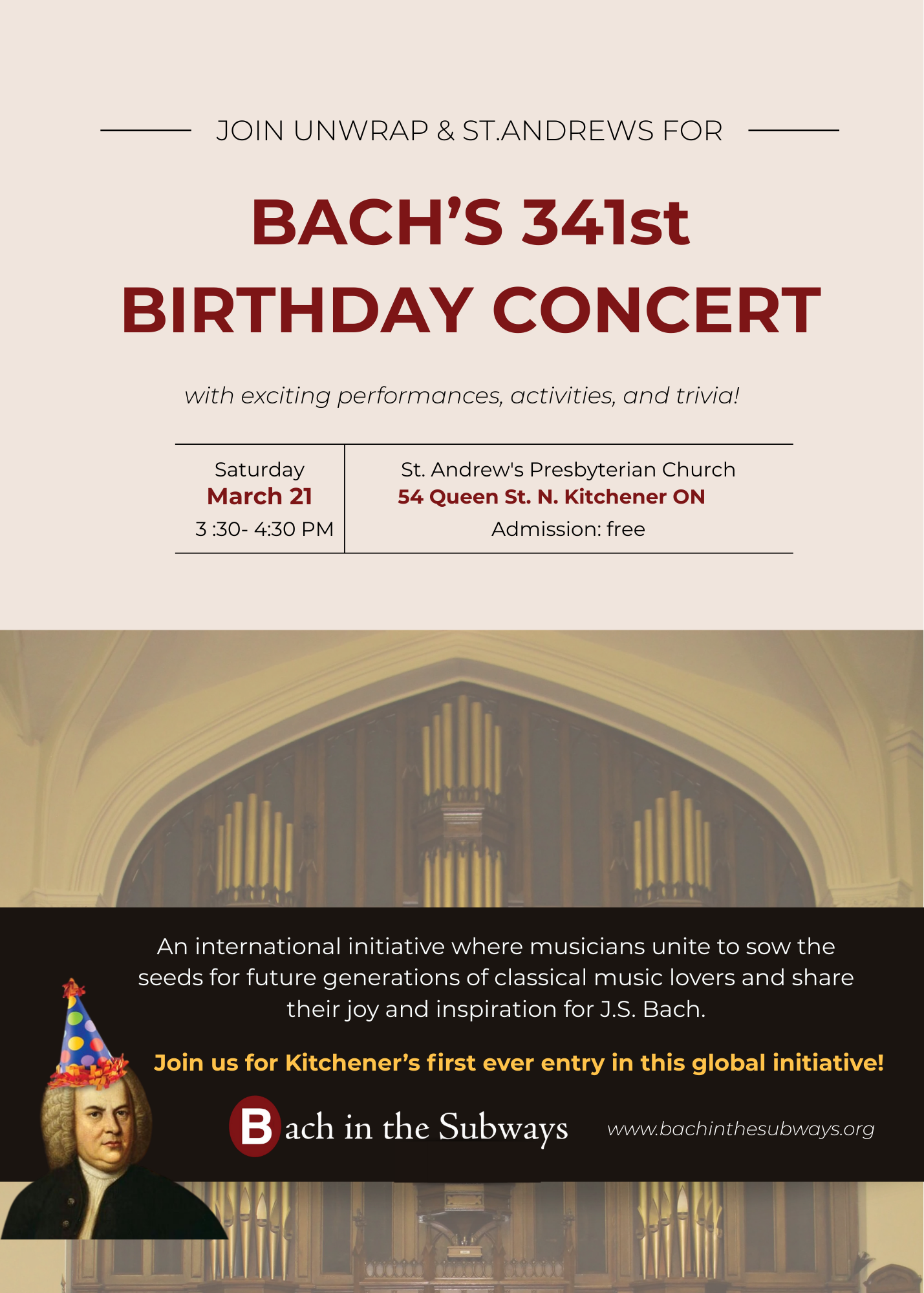 Bach In The Subways Poster